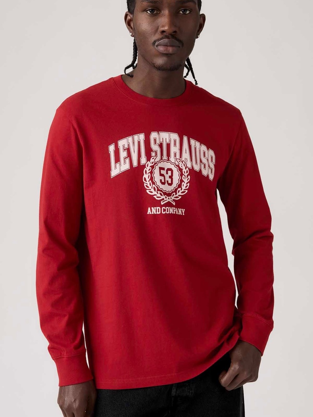 NWT men’s Levi's Red Long-Sleeve Logo Shirt size large